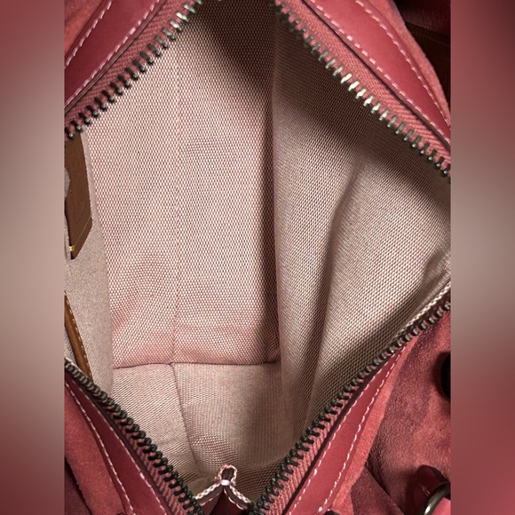 COACH Rogue 25 Upwoven Leather and Smooth Glovetanned Leather in Rouge/Multi - Picture 12 of 17